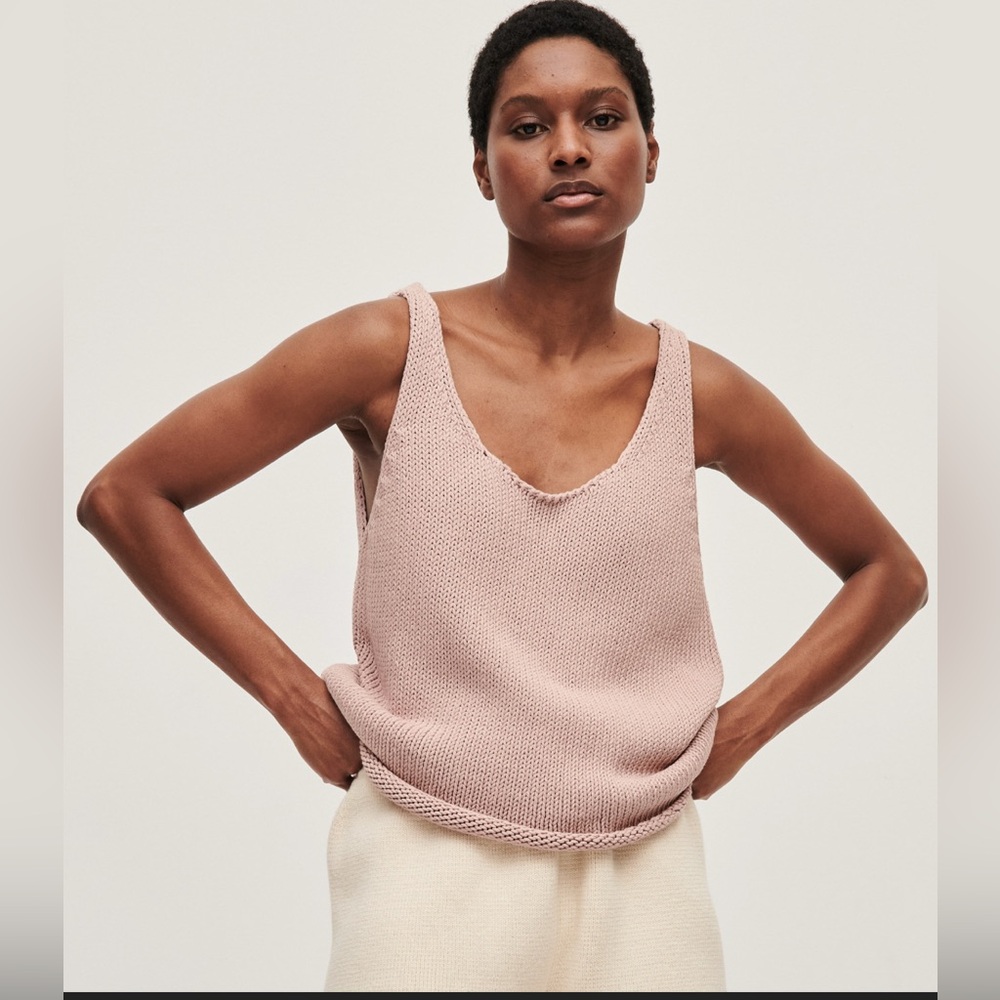 Babaa Crochet Knit Tank in Plum Blossom - RARE